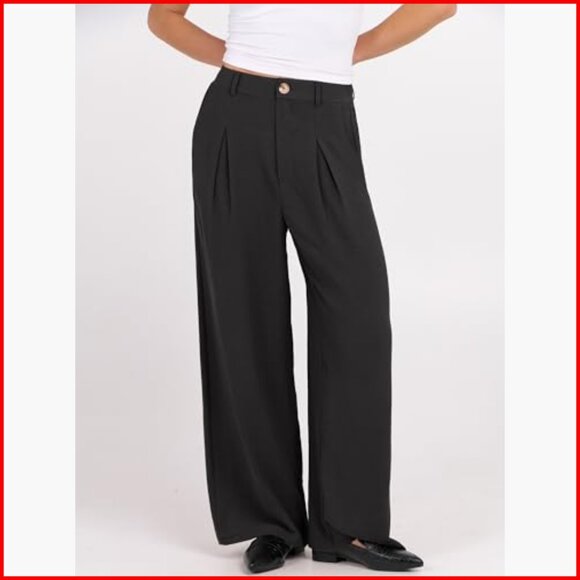 High Waisted Wide Leg Dress Pants Business Casual Work Trousers Office Slacks - Picture 2 of 7